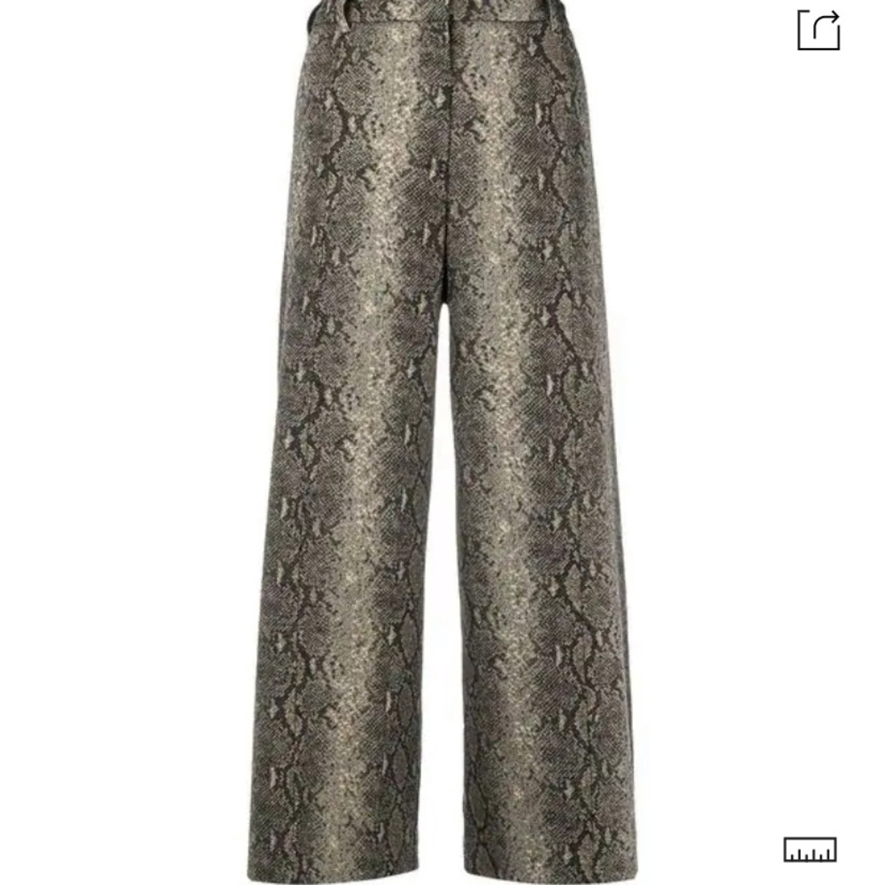 Twin-set snake print crop trousers